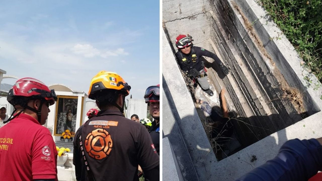 La Rescatan de la Tumba: Proteción Auxilia Civil A Mujer Tras Caída en Paneón de Monterrey