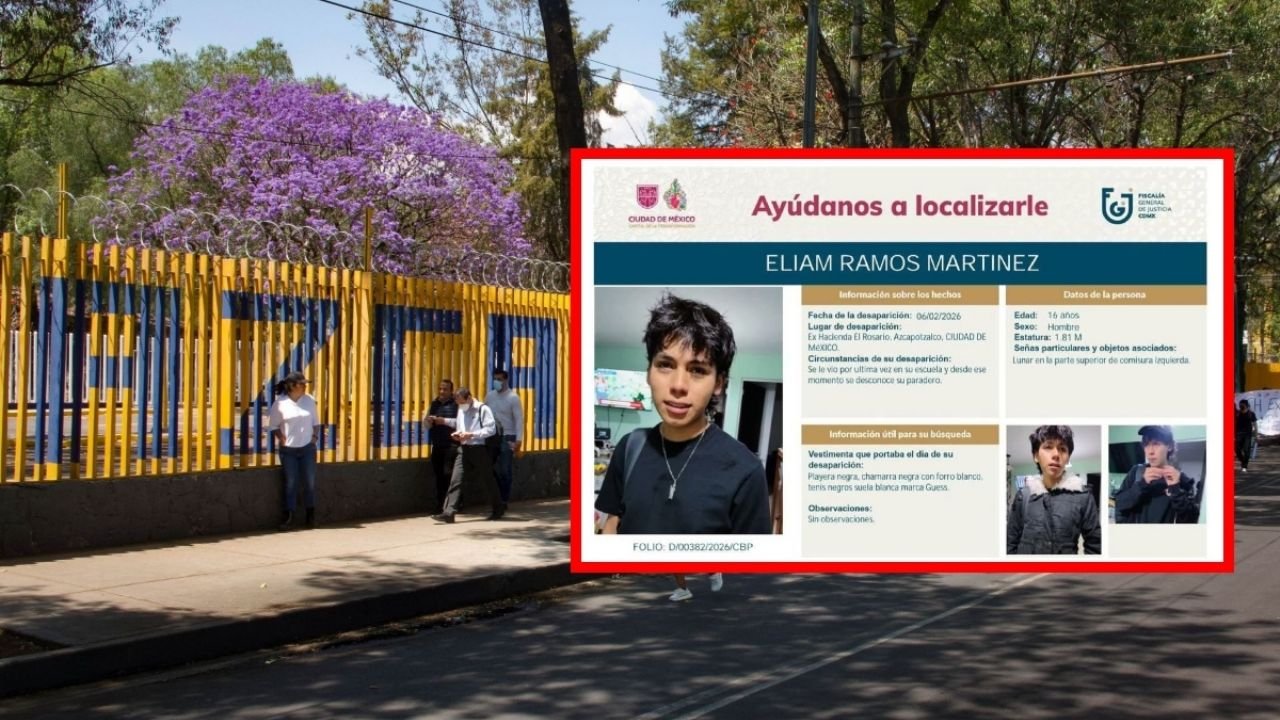 Desaparece Eliam Ramos en CDMX, fue visto por última vez dentro del CCH Azcapotzalco