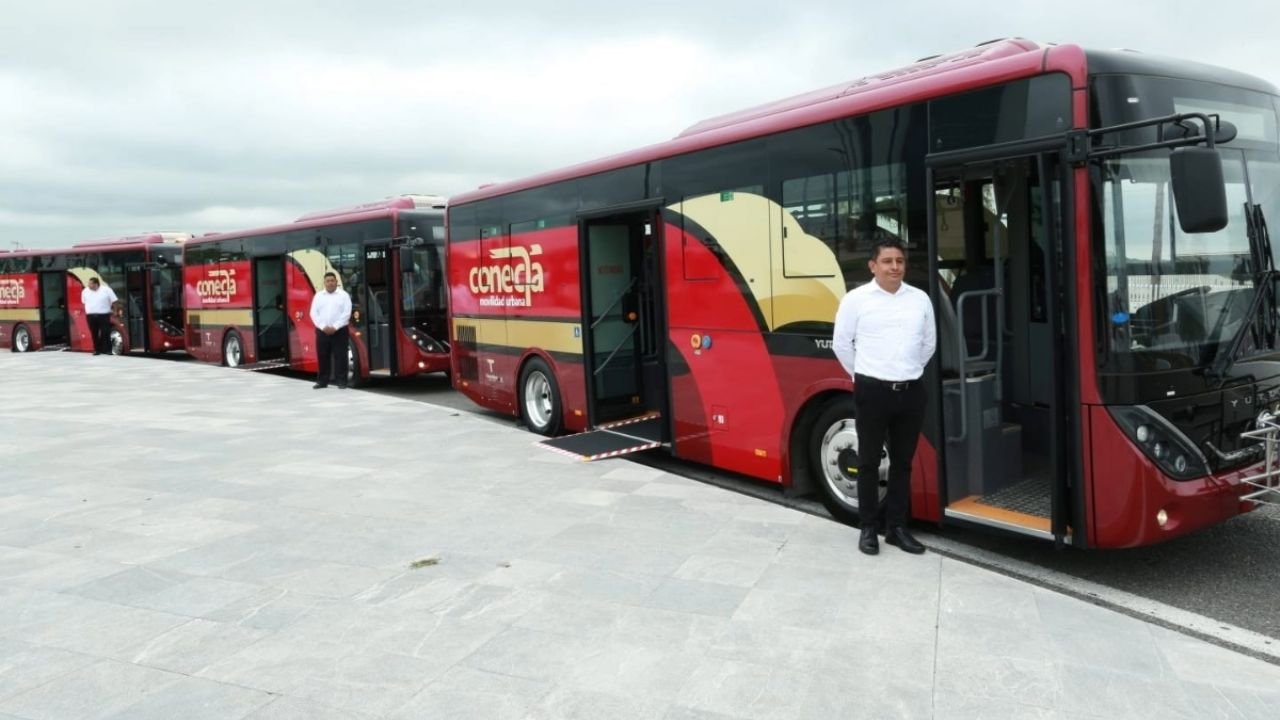 Supervisa gobernador unidades del nuevo sistema de transporte público de Tamaulipas
