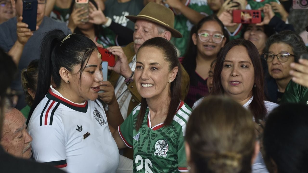 México vs Sudáfrica: Así GRITÓ Claudia Sheinbaum el gol de Julián Quiñones